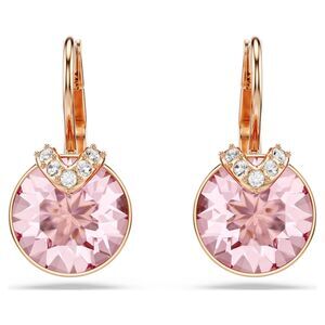 Swarovski Bella Rose Gold V Crystal Drop Earrrings NWT Never Worn In Box
